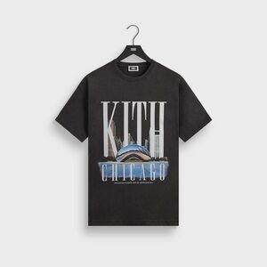 Kith Millennium Park Vintage Tee Chicago Graphic Print Black T-Shirt Size XL